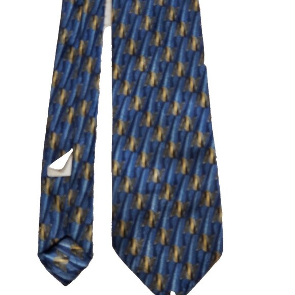 Christian Dior Tie Jeune Homme Mens Designer Blue Abstract  3 X 50 Skinny - Picture 4 of 7